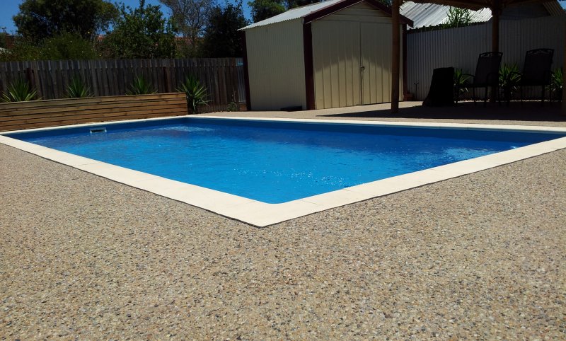 Exposed Aggregate Pool Area in Allenby Gardens